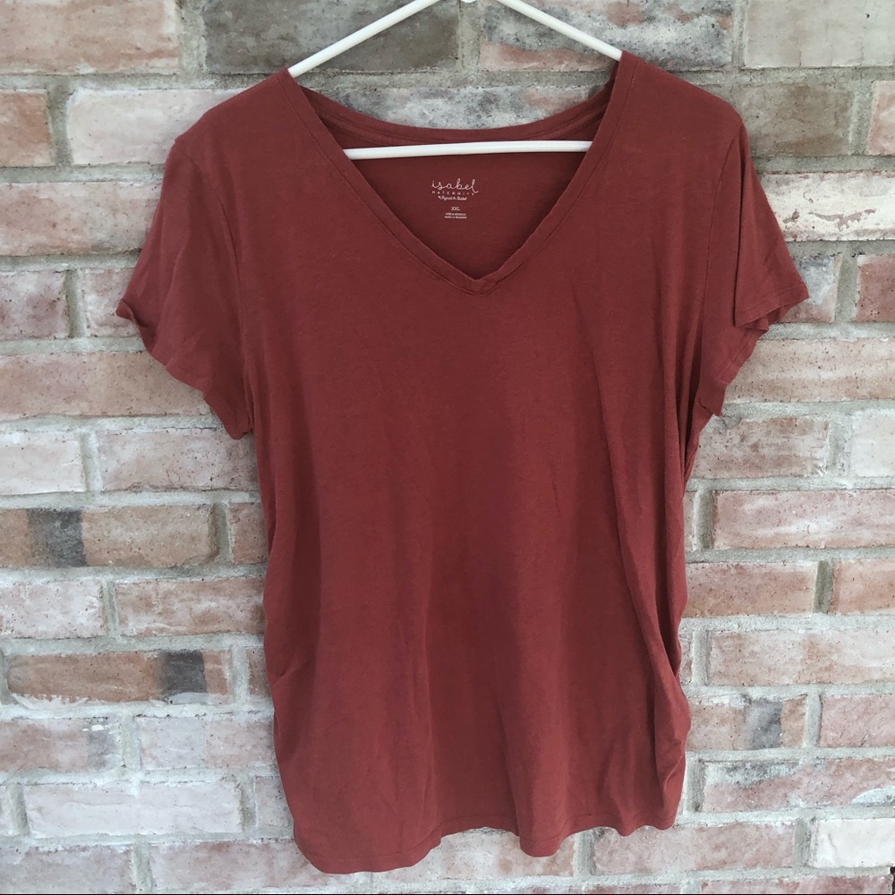 Isabel Maternity rust colored tee shirt XXL